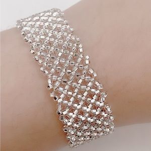 Thin silver bracelet